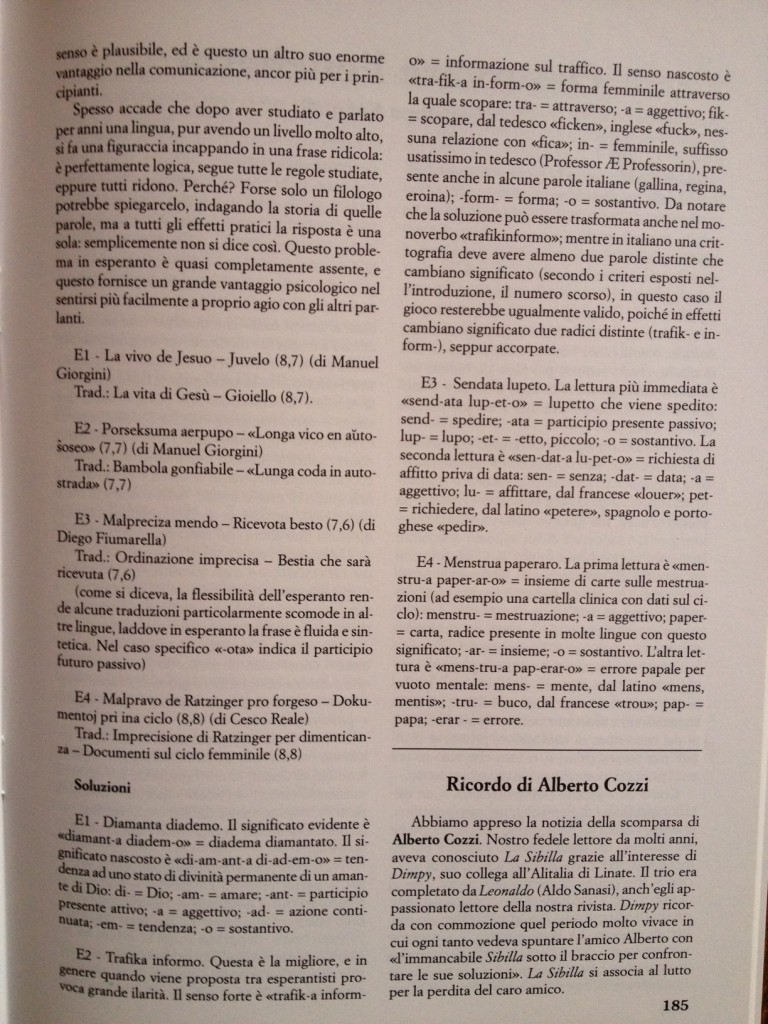 Crittografie polisemiche - esperanto - Sibilla - 3